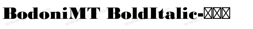 BodoniMT BoldItalic字体转换